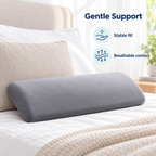 Memory Foam Lumbar Support Pillow for Bed Comfort - Gentle Support stable fill breathable contact visual