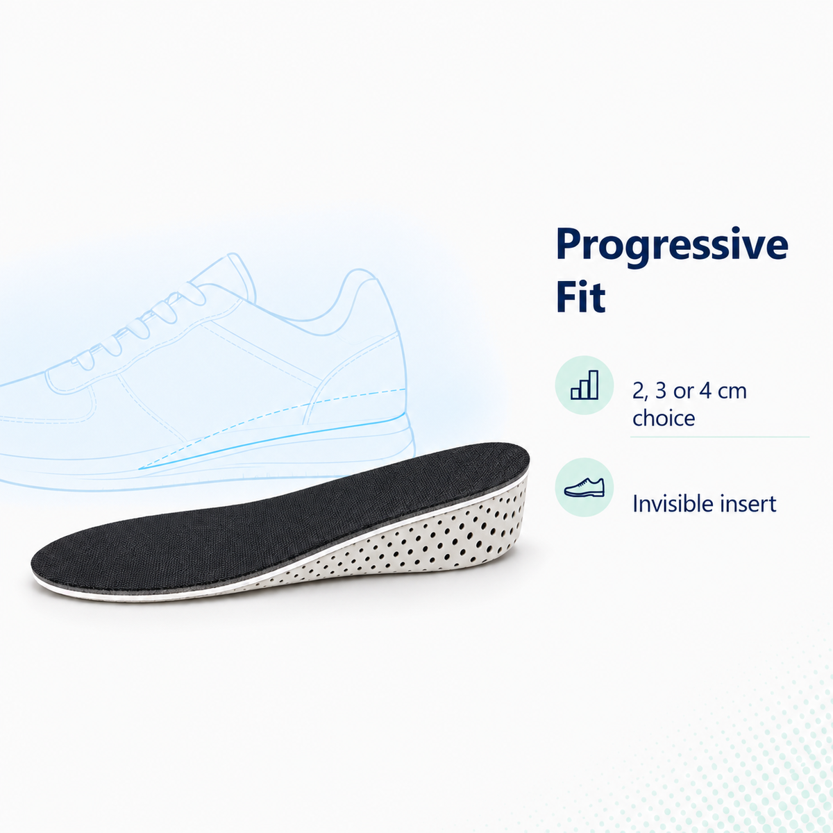 Breathable Shoe Lift Insoles for Height Increase