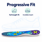 Purple Type A full length acupressure insole with progressive fit and invisible insert design