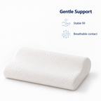 Slow Rebound Memory Cotton Pillow for Neck Comfort - Gentle Support stable fill breathable contact visual