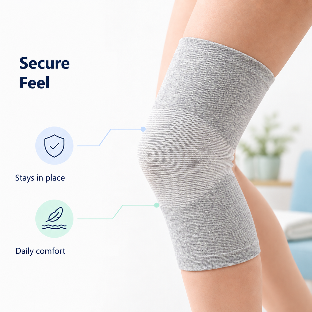 Thin Elastic Knee Support Sleeve for Daily Stability