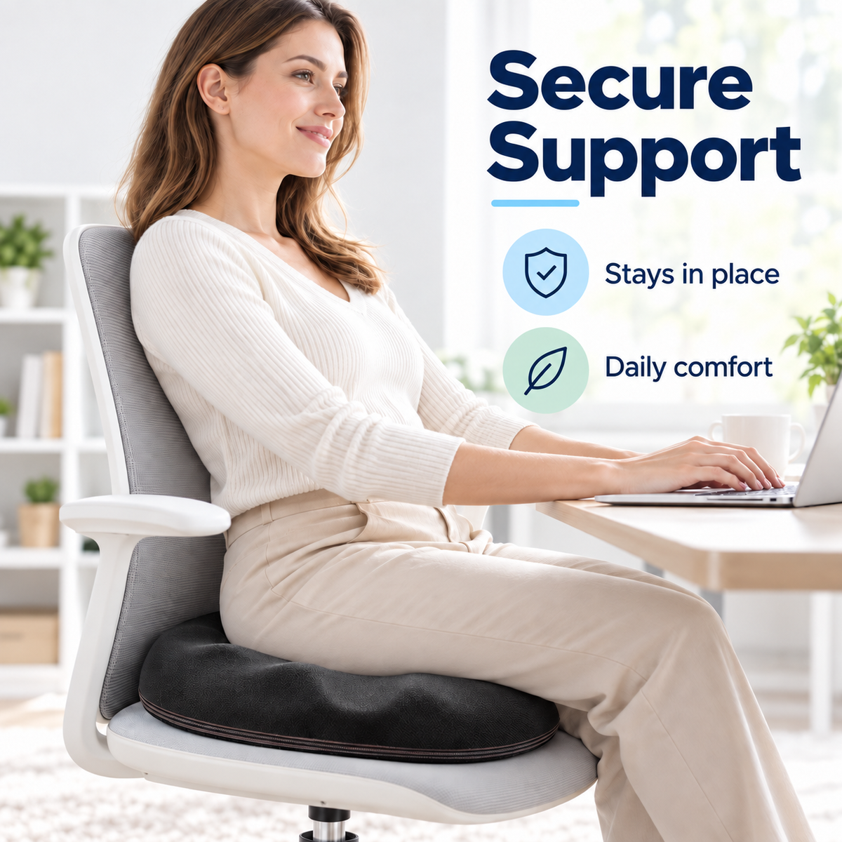 Donut seat cushion secure support lifestyle image
