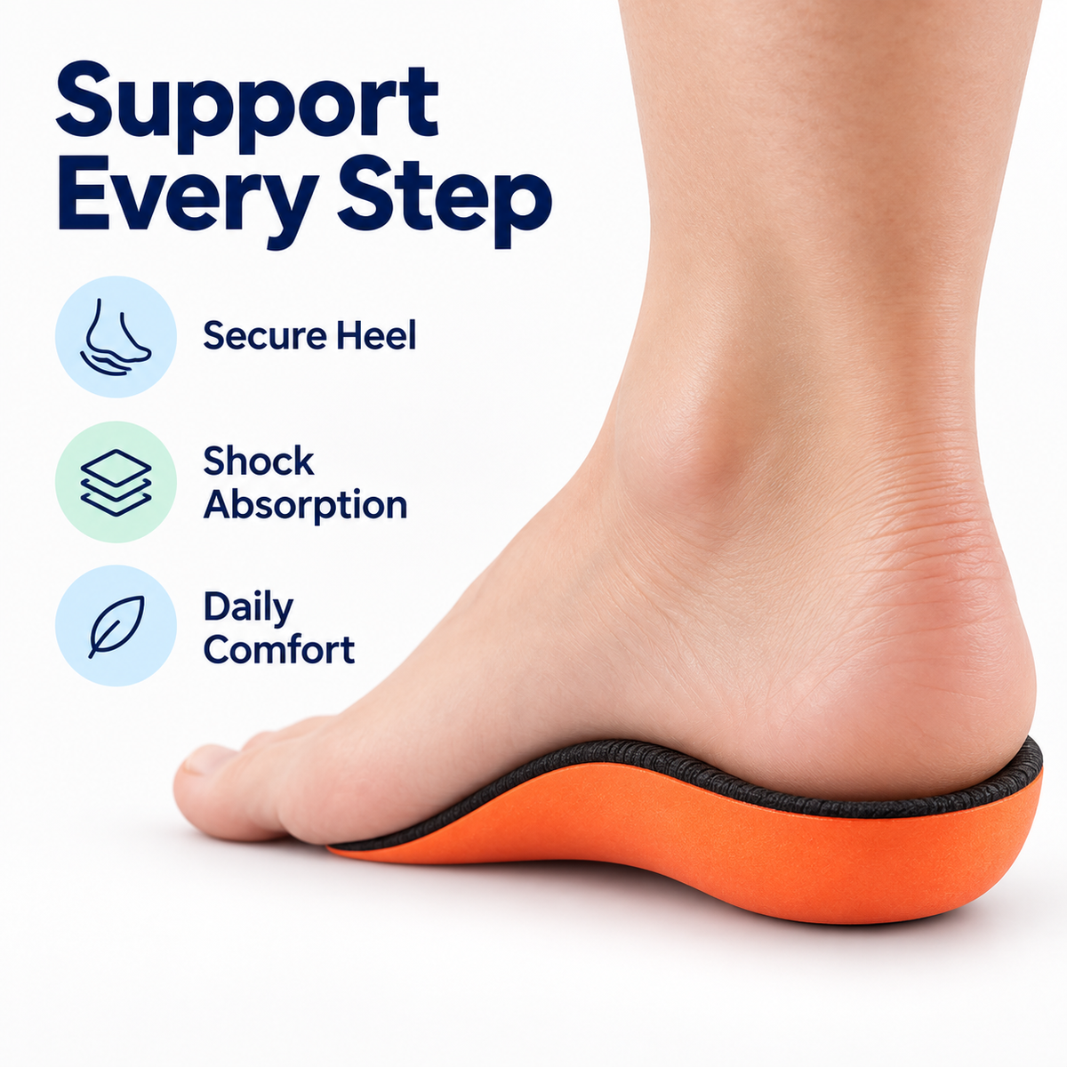 Sports Insoles for Plantar Fasciitis and Heel Support - shock absorption and daily comfort