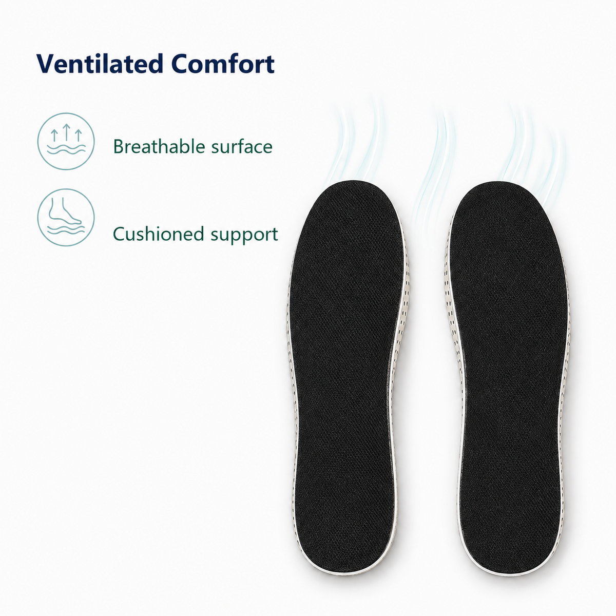 Height Increase Insoles with Breathable EVA Cushion