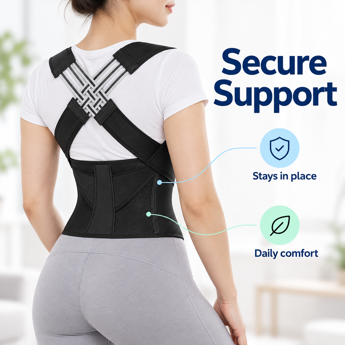 Waist posture support belt secure support lifestyle image