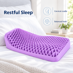 Washable TPE Cervical Neck Pillow with Breathable Support - Restful Sleep cervical cradle balanced hold visual