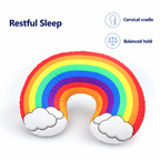 Fun Inflatable Travel Neck Pillow for Adults - Restful Sleep cervical cradle balanced hold visual