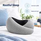360 Degree Travel Neck Pillow for Flights and Office Rest - Restful Sleep cervical cradle balanced hold visual