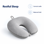 Slow Rebound U Shaped Neck Pillow for Travel Rest - Restful Sleep cervical cradle balanced hold visual