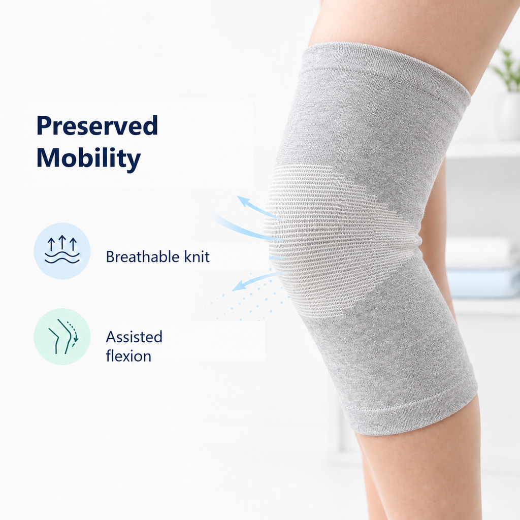 Thin Elastic Knee Support Sleeve for Daily Stability