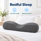 Contour Memory Foam Cervical Pillow for Side Sleepers - restful sleep cervical cradle