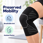 Anti Slip Sports Knee Support - preserved mobility during natural knee flexion