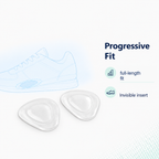 Forefoot Cushion Insoles - progressive fit with full-length fit and invisible insert