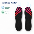 Gel Arch Support Insoles black ventilated comfort breathable cushioned support