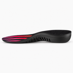 Black gel arch support insoles with progressive heel lift for daily shoe comfort