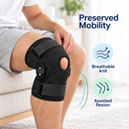 Sports Patella Knee Strap - preserved mobility visual for active movement