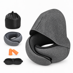 Hooded Memory Foam Travel Pillow for Flights
