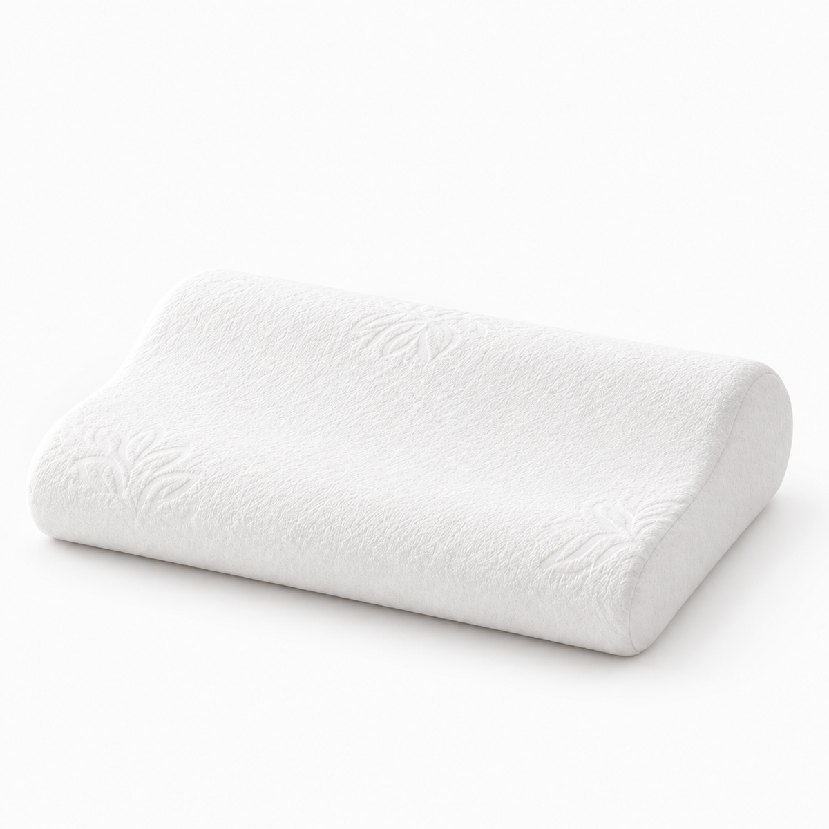 Slow Rebound Memory Cotton Pillow for Neck Comfort - white ergonomic cervical pillow product hero