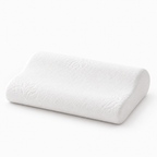 Slow Rebound Memory Cotton Pillow for Neck Comfort - white ergonomic cervical pillow product hero