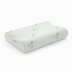 Style1 memory foam cervical pillow for tummy sleepers with bamboo print breathable neck support cushion