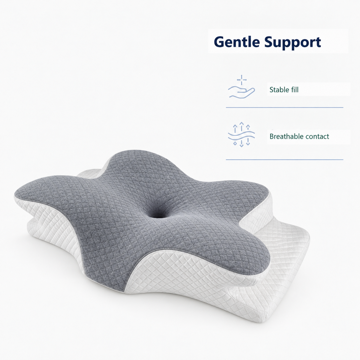 High Low Cervical Memory Pillow for Sleep Comfort