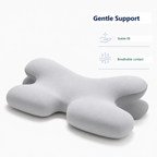 Horn Shaped Memory Foam Neck Pillow for Sleep Support