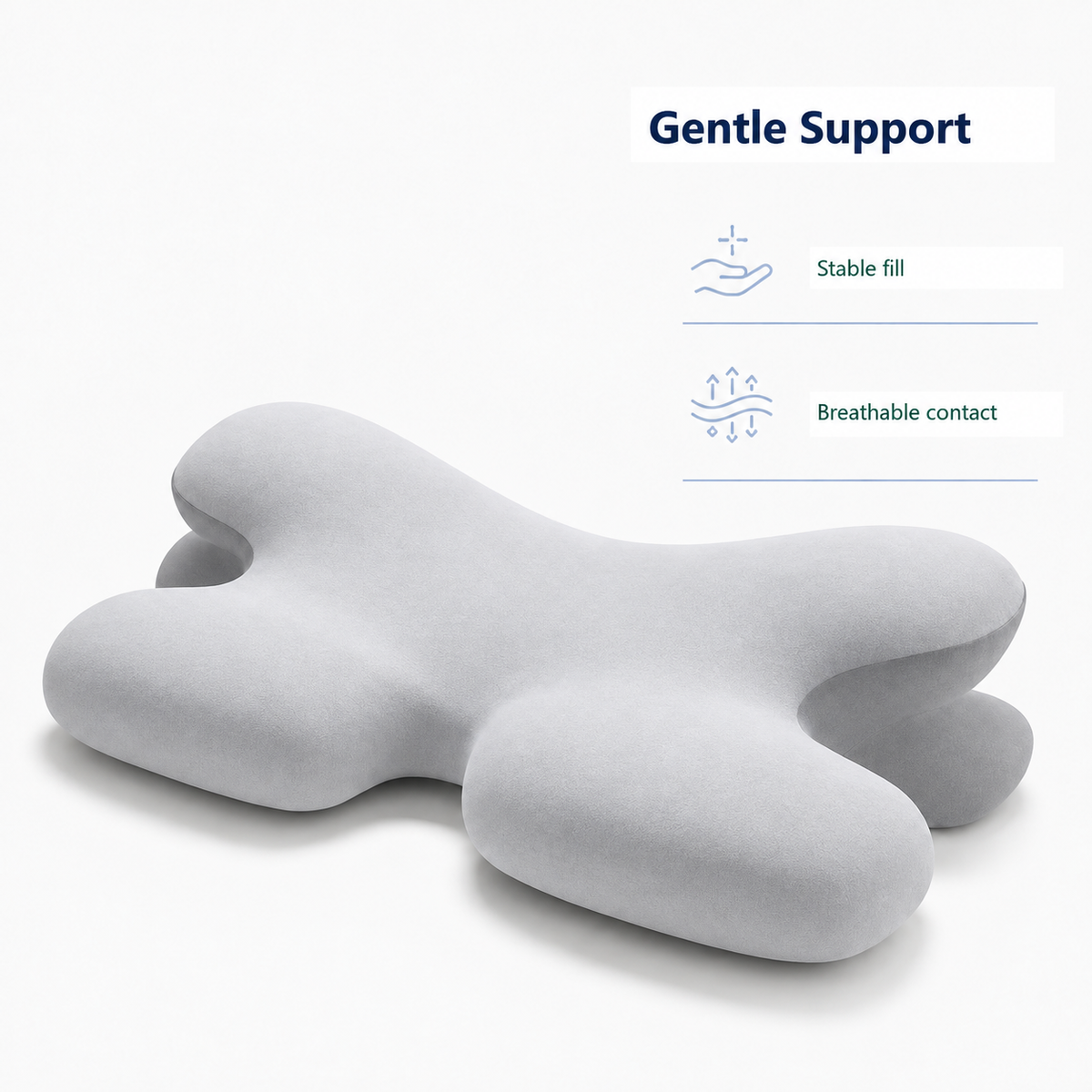 Horn Shaped Memory Foam Neck Pillow for Sleep Support