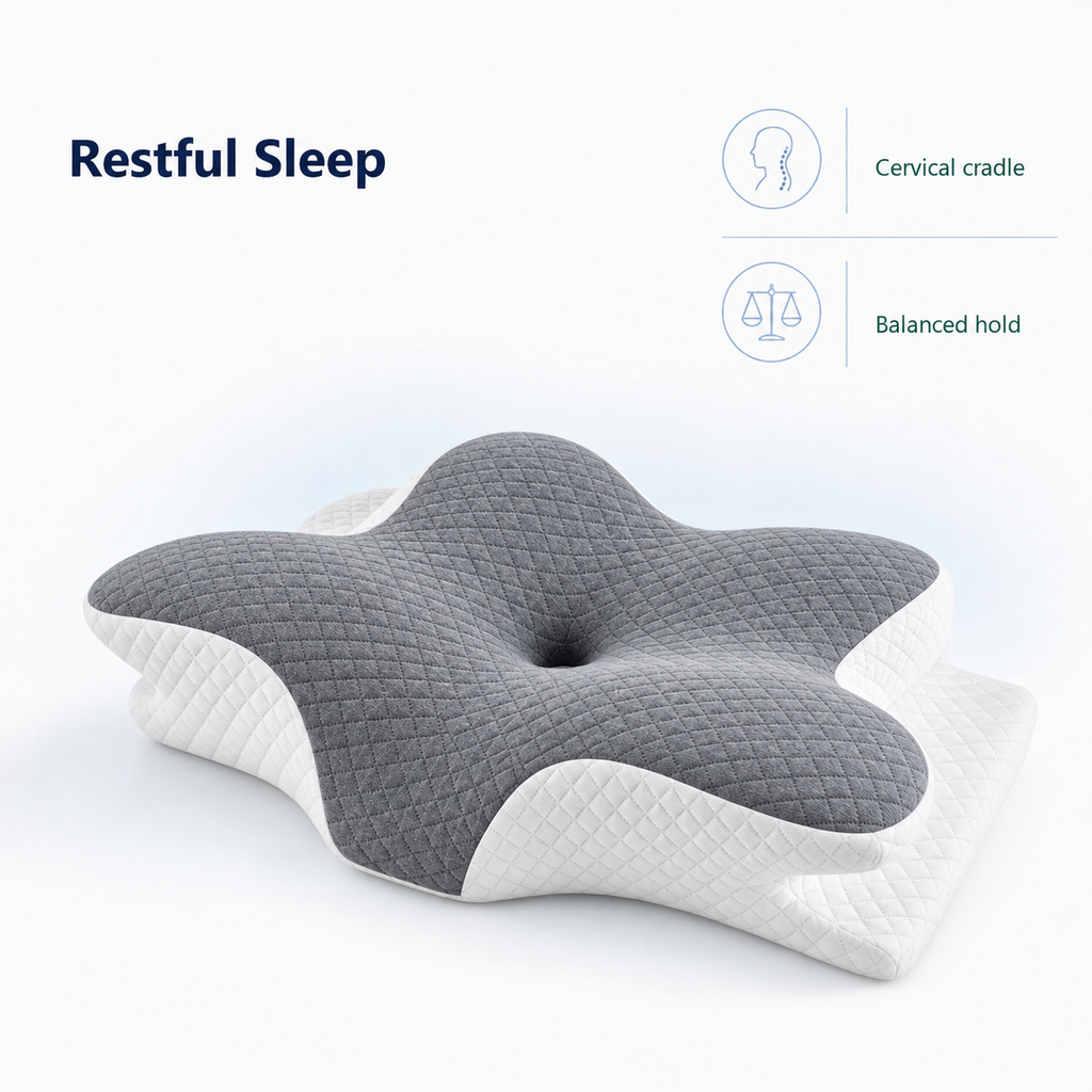 High Low Cervical Memory Pillow for Sleep Comfort