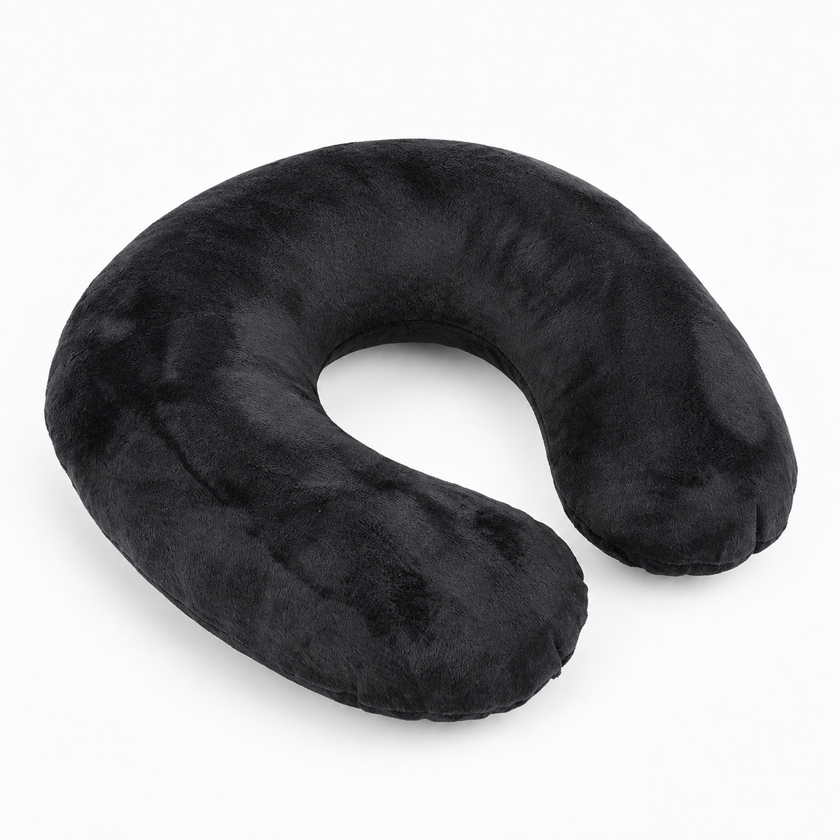 Inflatable Travel Neck Pillow with Soft Flocked Cover