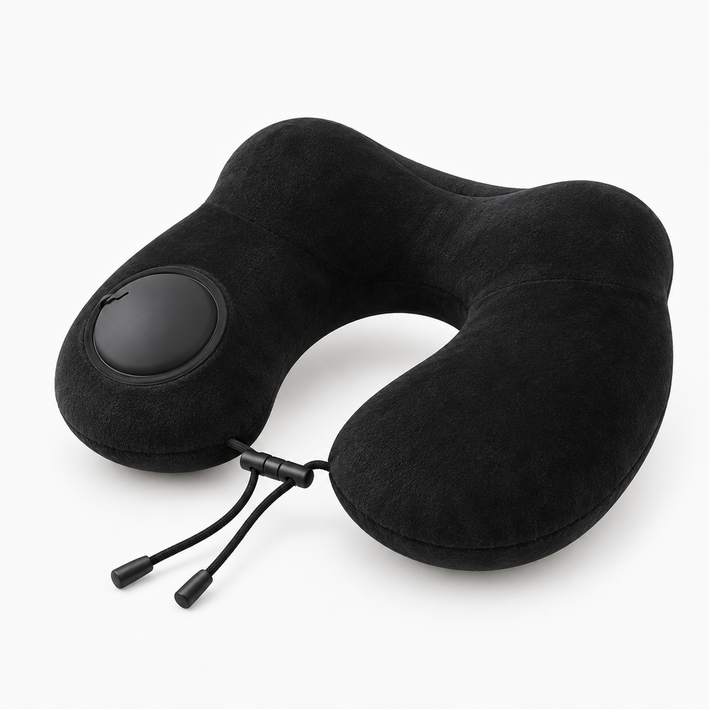 Inflatable U Shaped Travel Pillow for Portable Neck Support