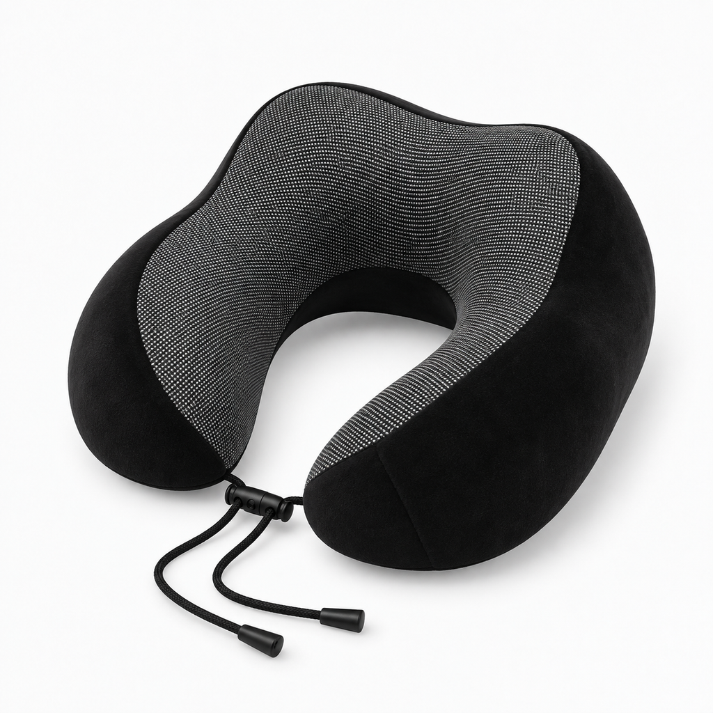 Massage Memory Foam Travel Neck Pillow for Cervical Support