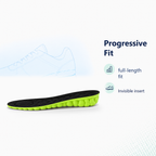 4D sport arch support insoles progressive fit with full-length fit and invisible insert
